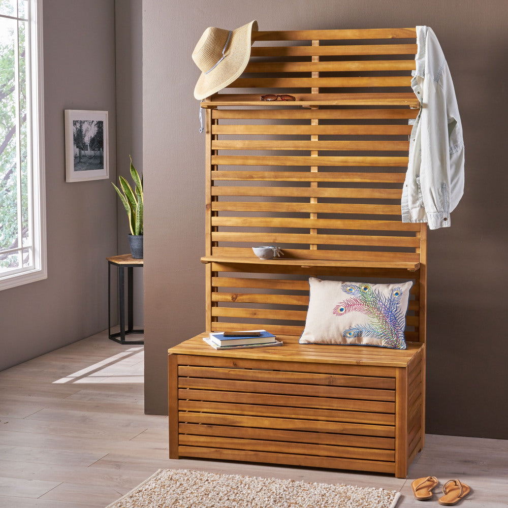 SYLMAR STORAGE BENCH WITH RACK