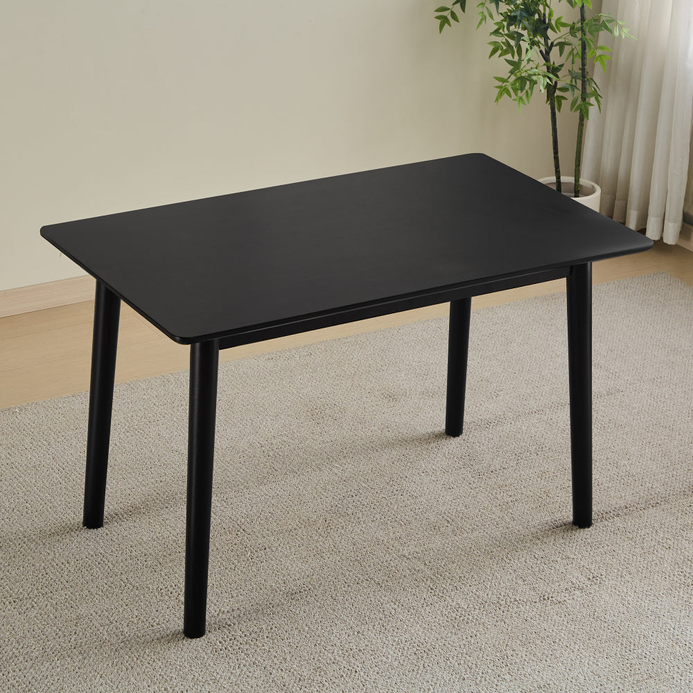 47-inch dining table Walnut color solid wood kitchen table Dining table suitable for small space kitchenette table modern home furniture