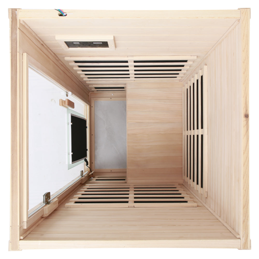 One person Far infrared Hemlock standard indoor sauna room