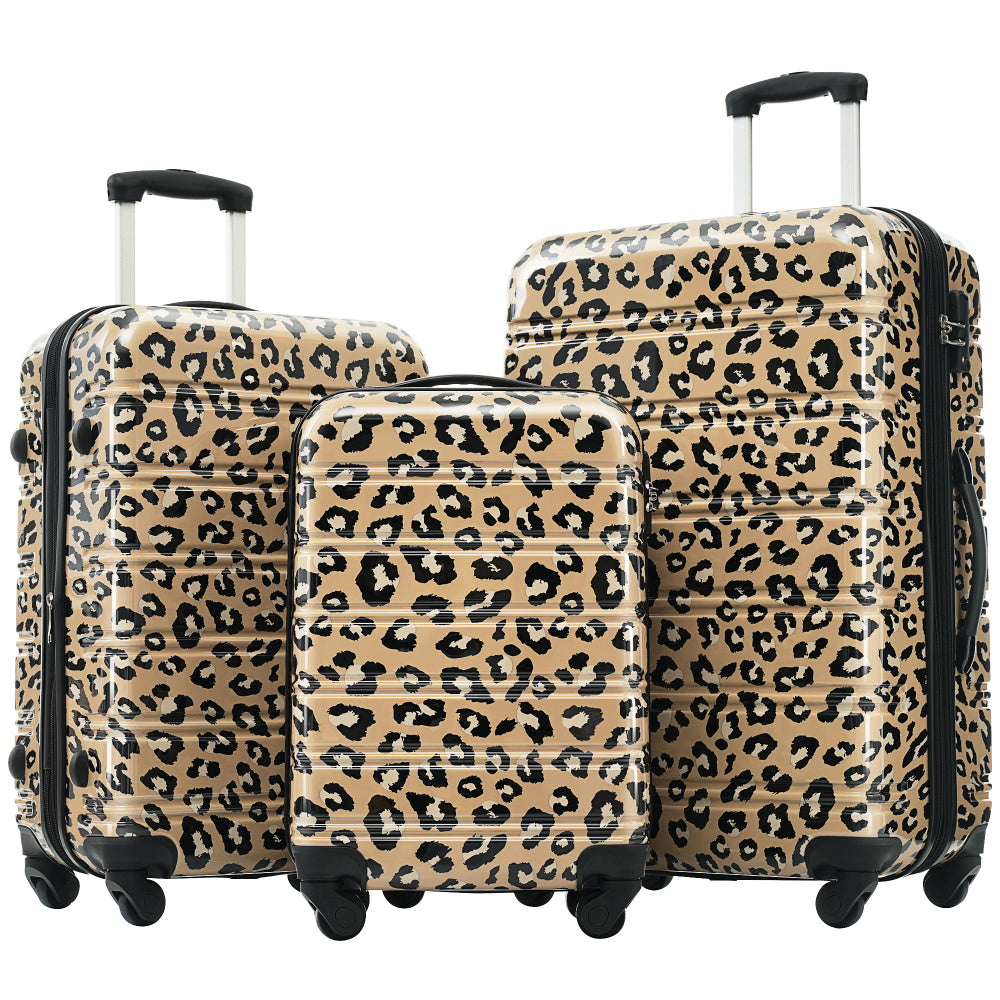3 Piece Luggage Set Hardside Spinner Suitcase with TSA Lock 20" 24' 28" Available