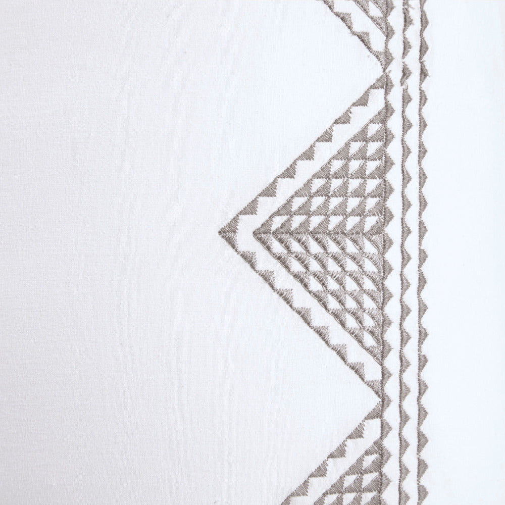 Cotton Embroidered Euro Sham White Euro Sham