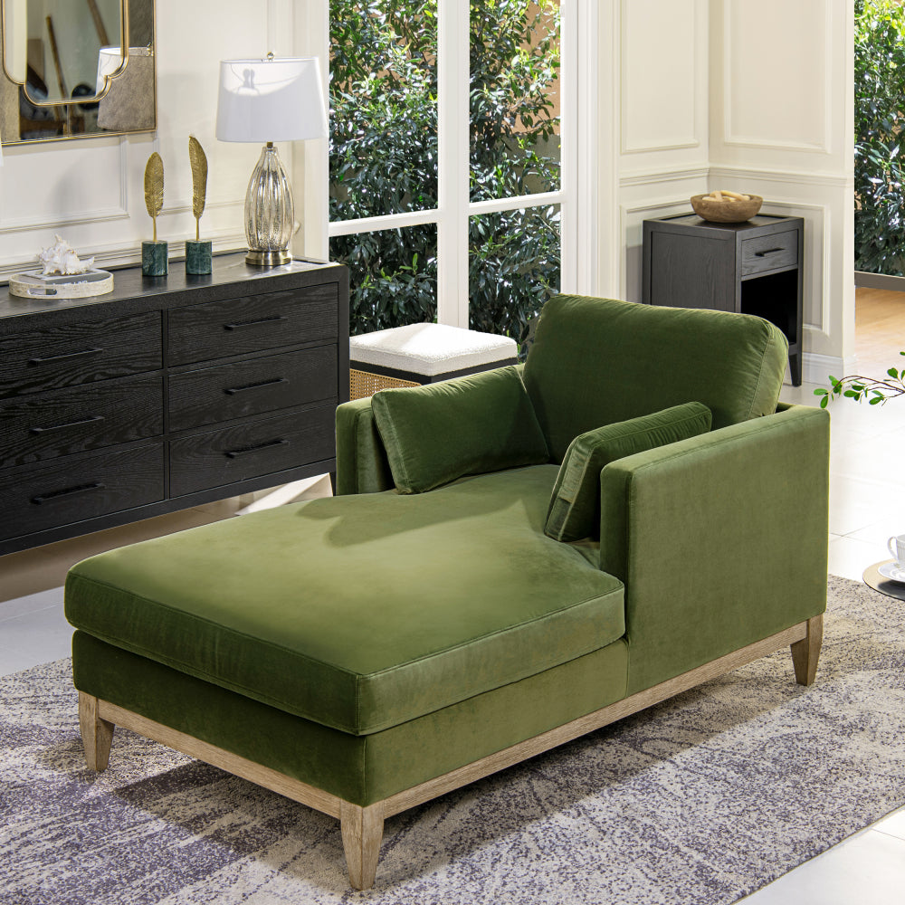 Knox 89" Modern Farmhouse Reversible Chaise Sectional Sofa, French Beige Performance Velvet