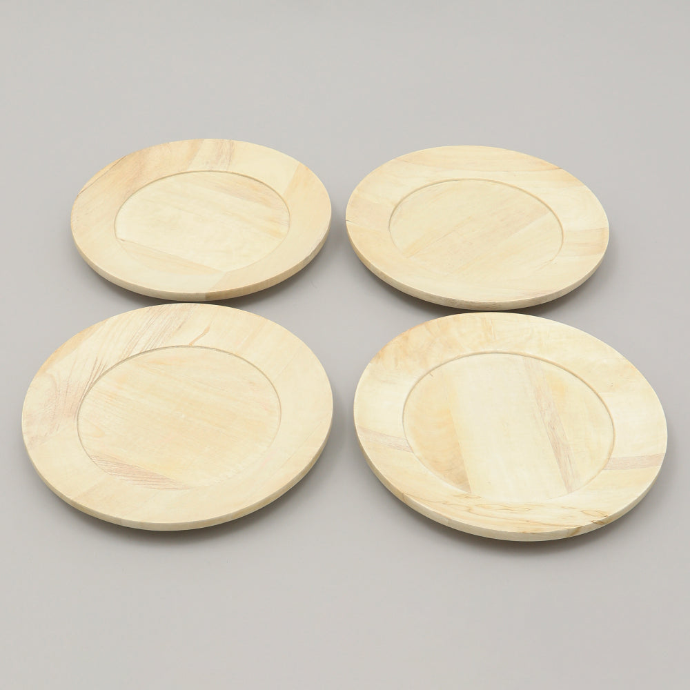 Handcrafted 13" Wood Charger Plate Wooden Dinning Placemat Artisan Wood Tableware