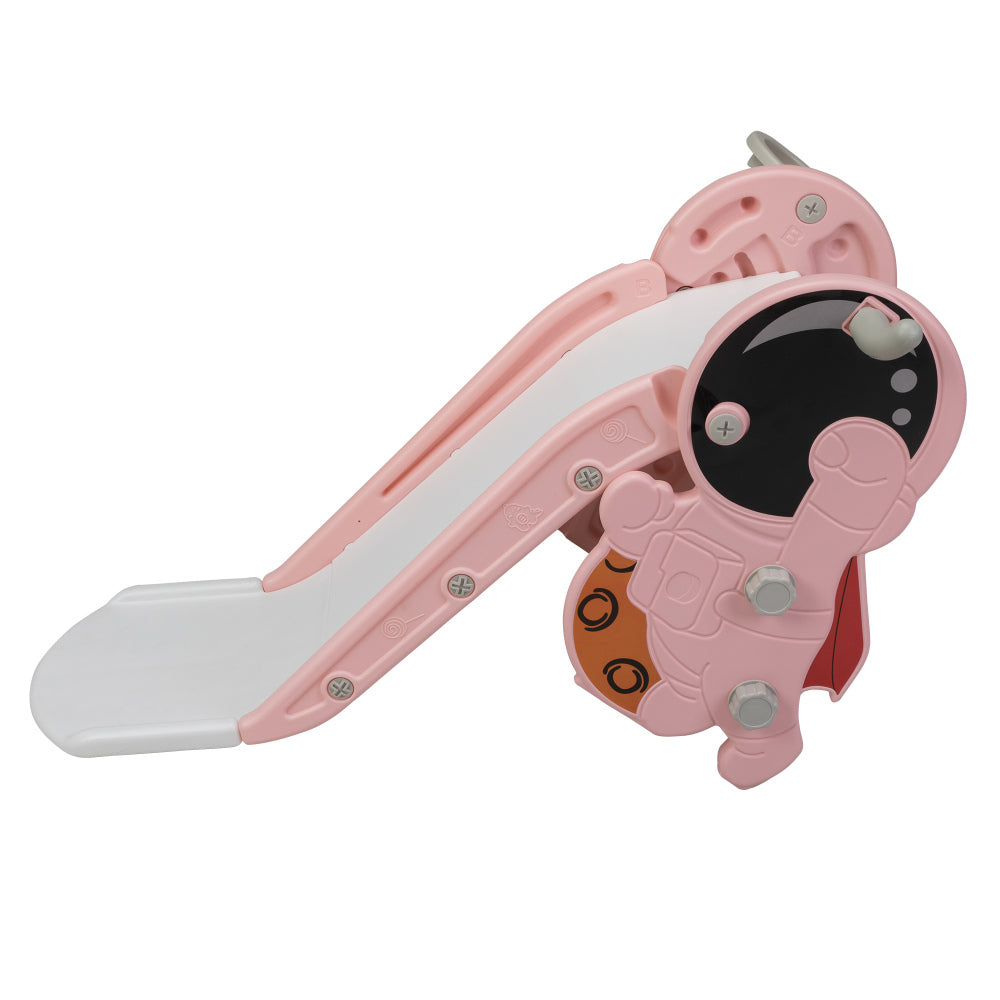 Toddler Slide for Indoor Use,Pink+White