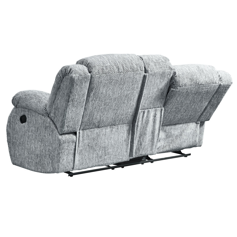 STONIC GREY CONSOLE RECLINING LOVESEAT