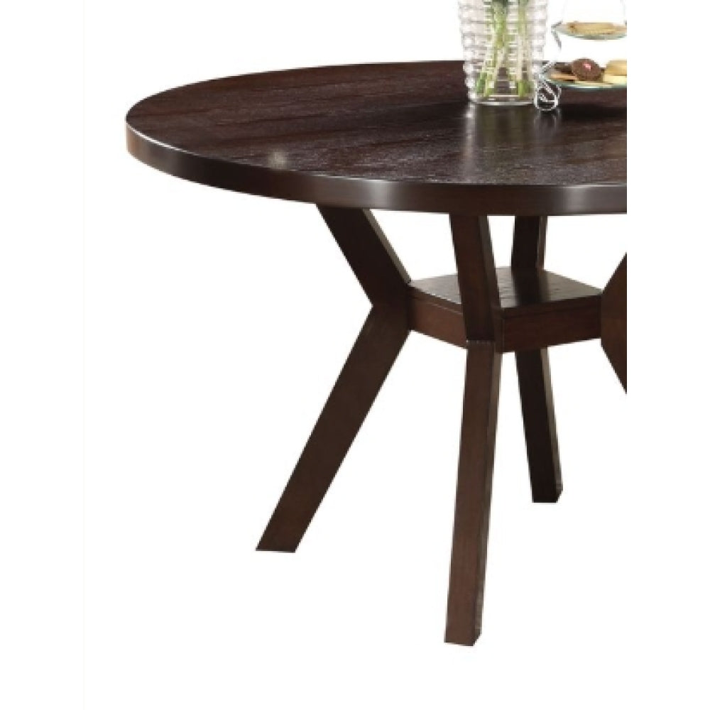 Drake Gray Fabric & Espresso Finish 5PCs Dining Room Set