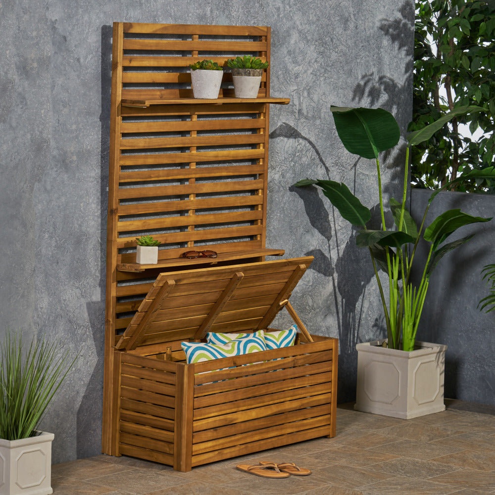 SYLMAR STORAGE BENCH WITH RACK