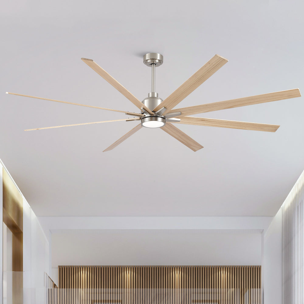 84" Black Lowe Profile Ceiling Fan with Light