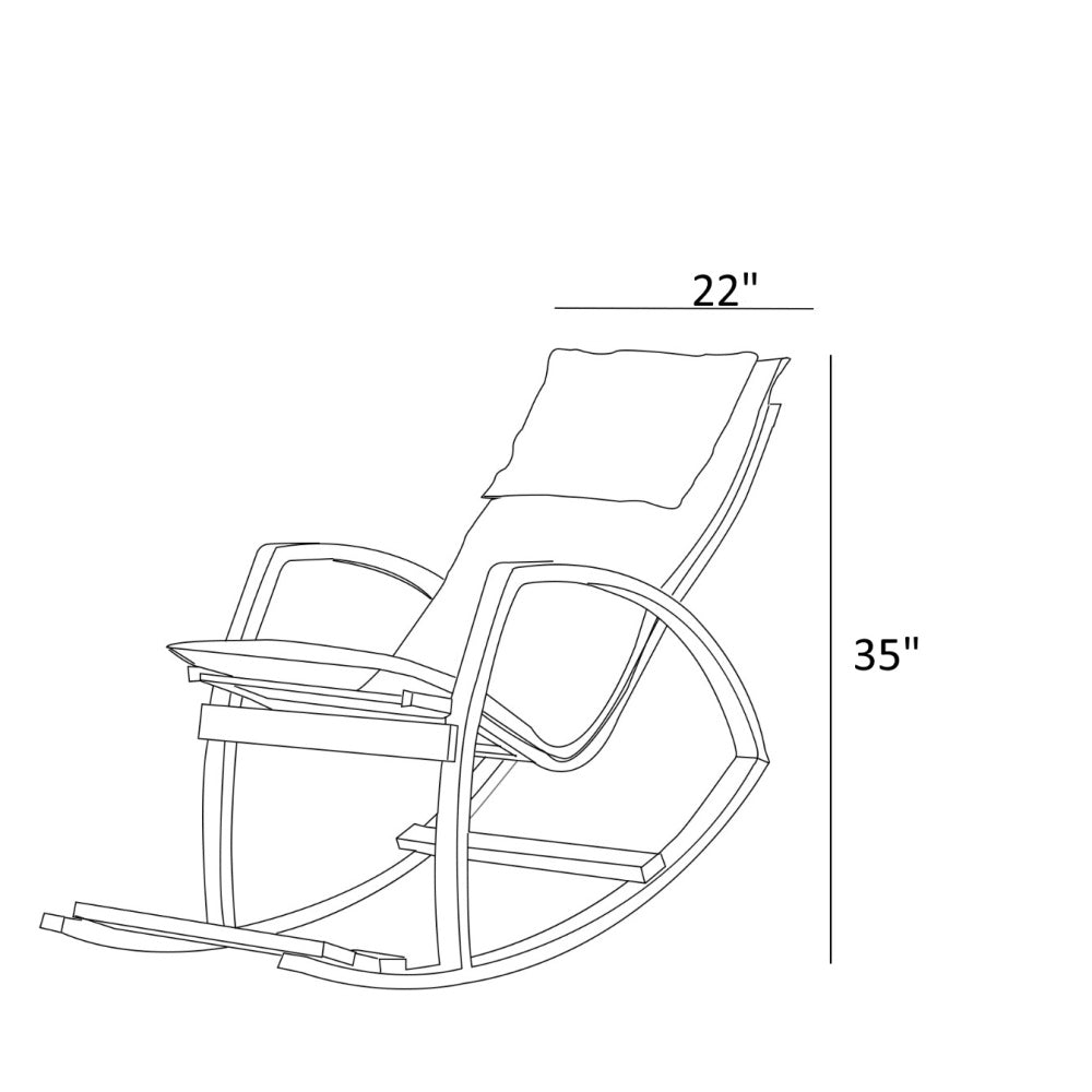Modern Rocking Chair, Modern Accent Rocker Armchair With Wooden Frame, Upholstered High Back Wooden Rocking Chair for Contemporary Living Spaces, Green