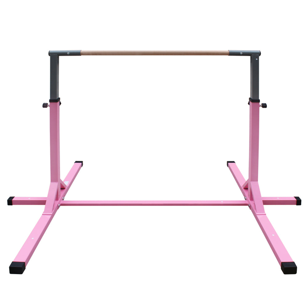 Gymnastics Bar for Kids, Adjustable Height Gym Bar, Junior Training Kip Bar for Home, Built for kids 3+ Years Yellow
