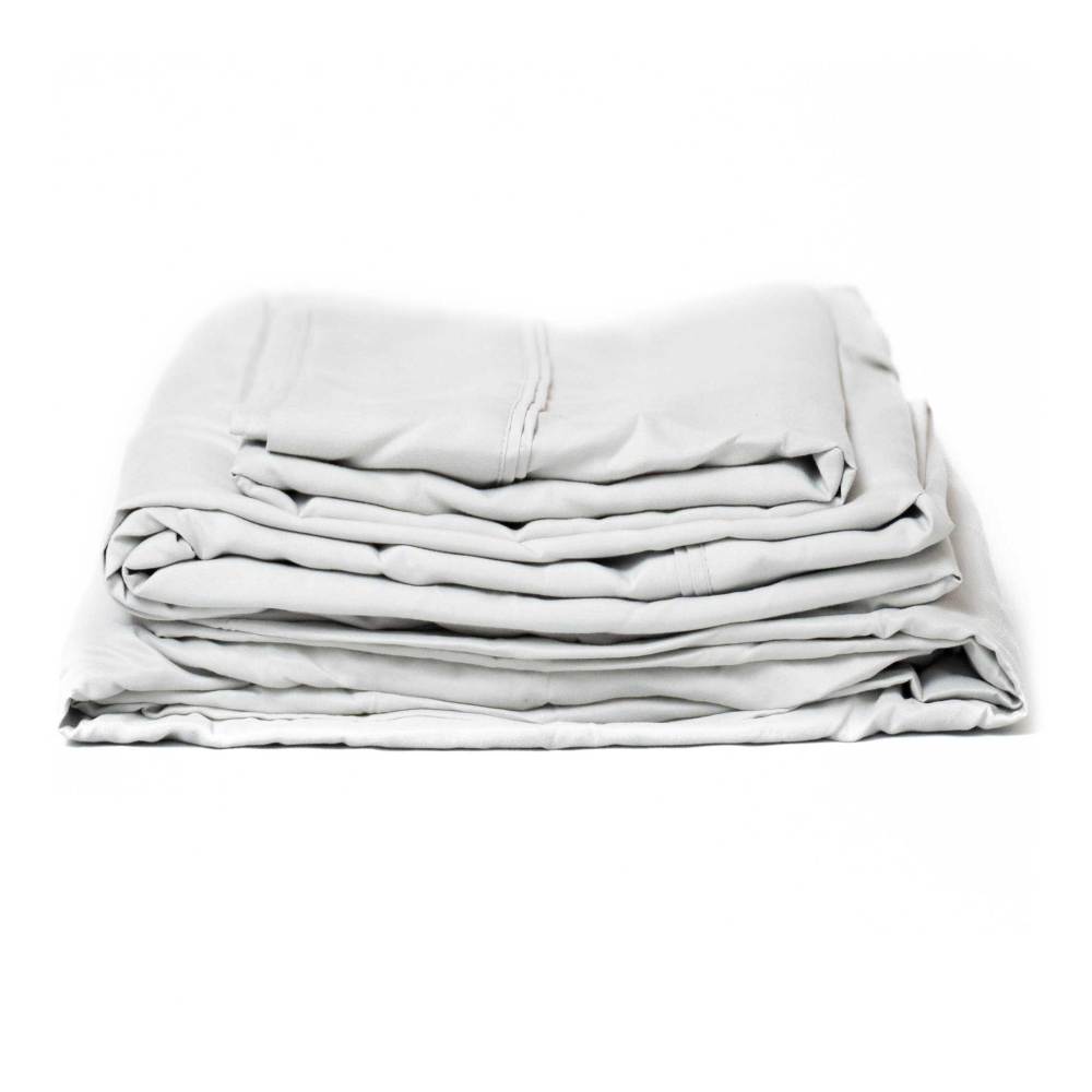 Thread™ Split Head Queen Microplush + Bamboo Sheet Set in White