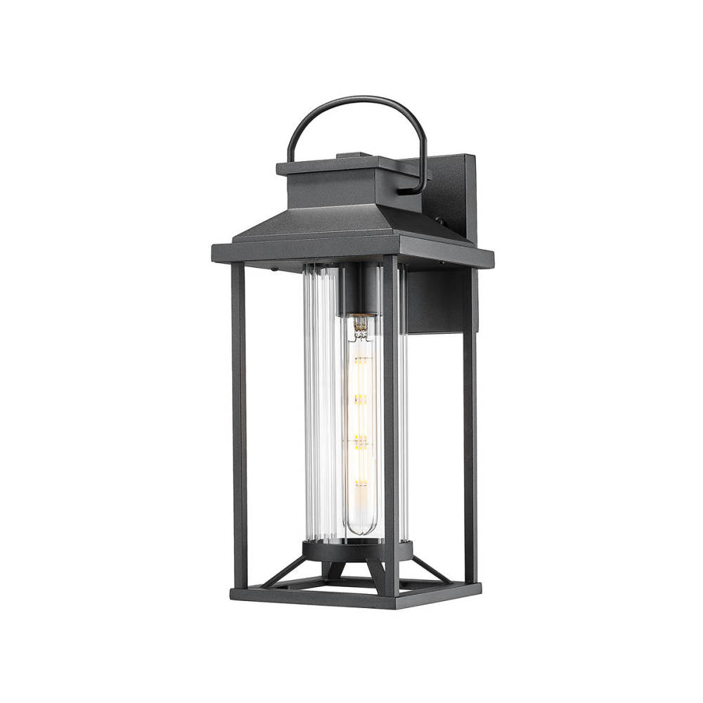 Outdoor Porch Lights, Textured Black Exterior Lighting Fixtures Wall Mount, Modern Outdoor Wall Sconce Lantern for House, Front Porch, Anti-Rust Waterproof Outdoor Garage Lights for Coach (1 pack)
