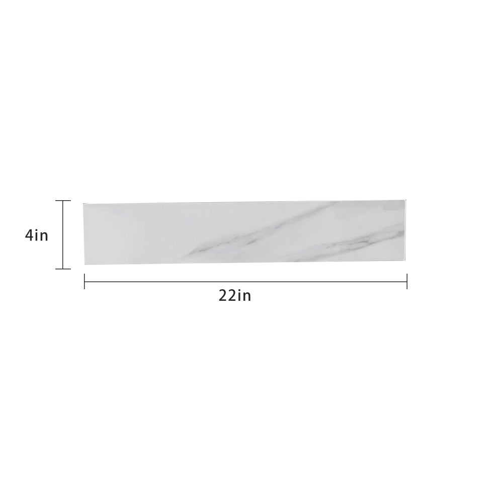 22 Inch Sidesplash , Bathroom Vanity Top with Backsplash ,4" Height Backsplash, for Vanity Top, Carrara white with veins