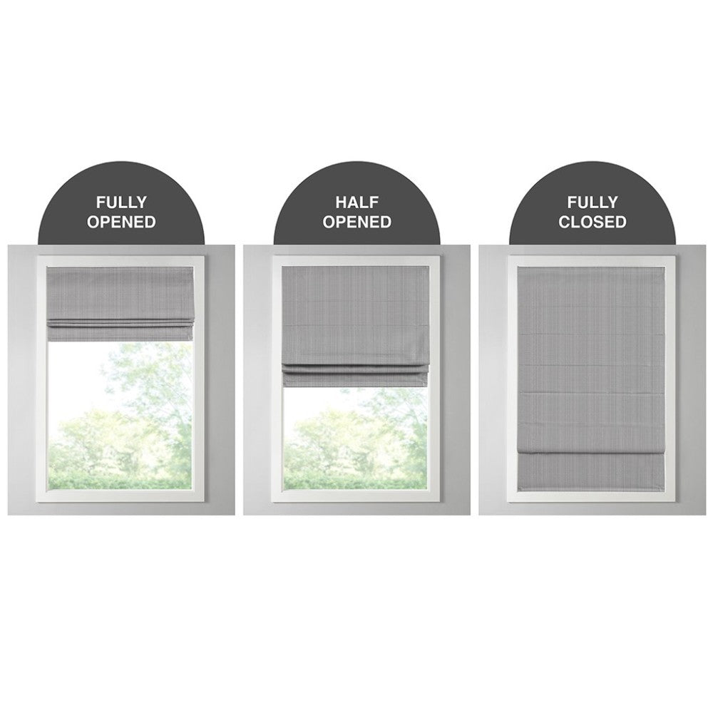 Basketweave Room Darkening Cordless Roman Shade