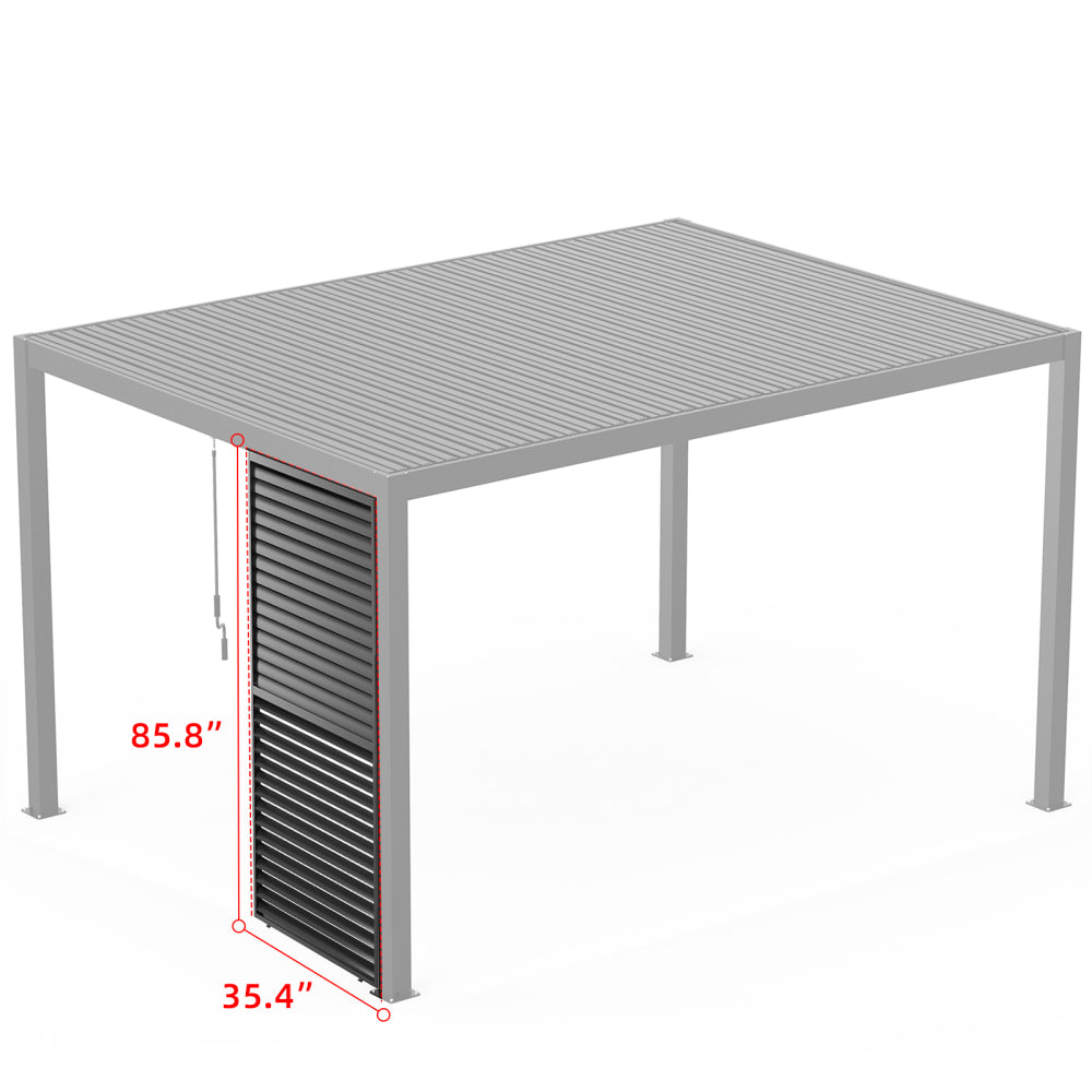 Louver Grille 1/3 10ft Aluminum Frame & Louvers