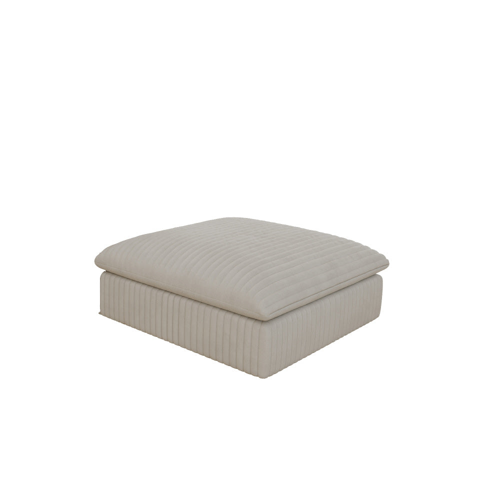 Cloud Sofa,Corduroy Fabric,Deep Seat Couches,Double-layer design,Removable Cushion,No Assembly, DIY Combination for Living room, Bedroom,Conference room ,Apartment,White