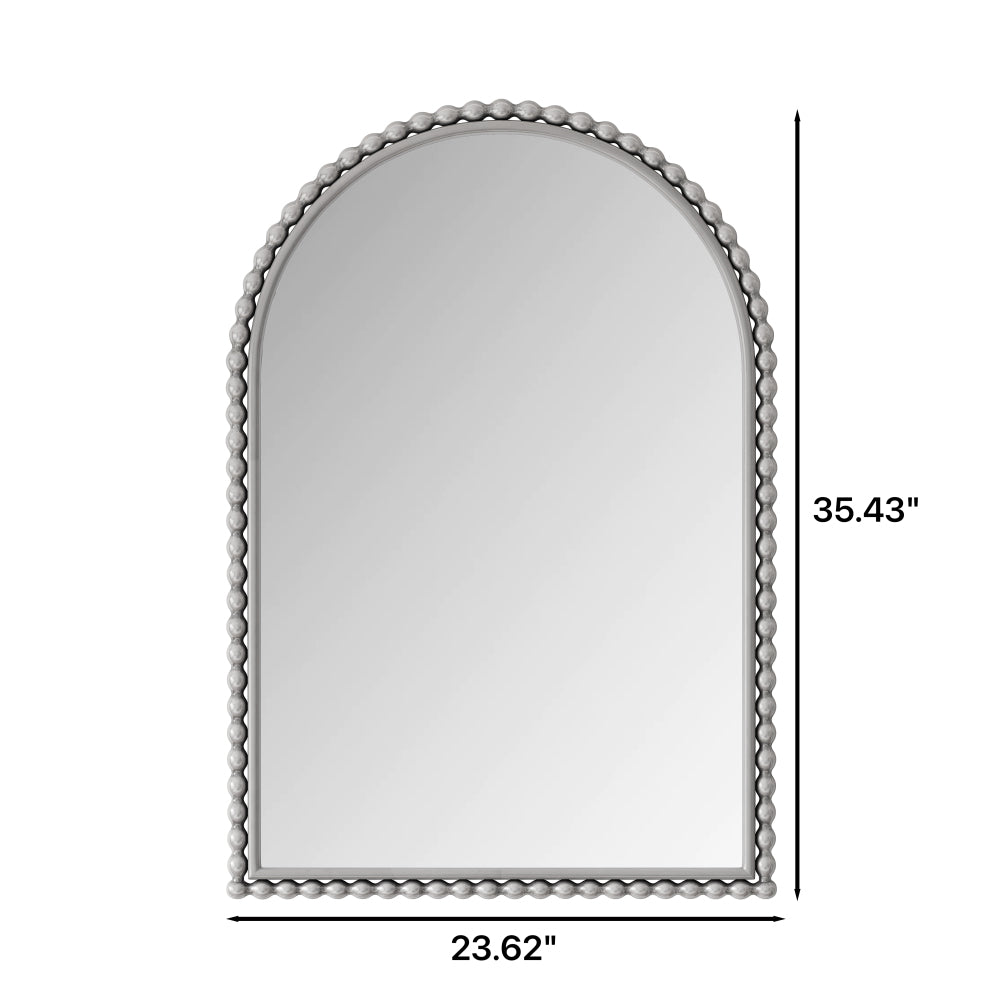 Iron Art Arch Vintage Vanity Mirror, Wall Hanging, Placed On The Table, Suitable For Living Room, Bedroom, Bathroom (Silver)