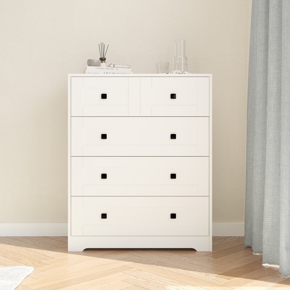 Chest Of Drawer with 6 drawers white color farm door