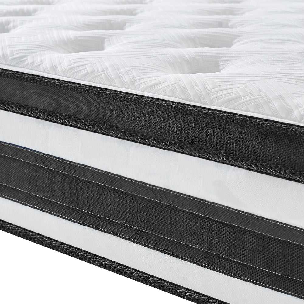 12 Inch TWIN Size Hybrid Mattress Individual Pocket Spring Oeko-Tex 100 Breathable Memory Foam Knitted Cover CertiPUR-US