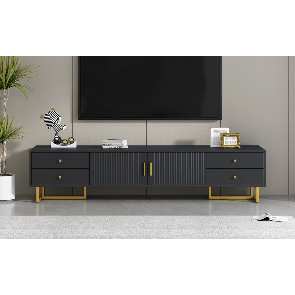 U-Can TV Stand for 65+ Inch TV, Entertainment Center TV Media Console Table, Modern TV Stand with Storage, TV Console Cabinet Furniture for Living Room(OLD SKU: WF530740AAB)
