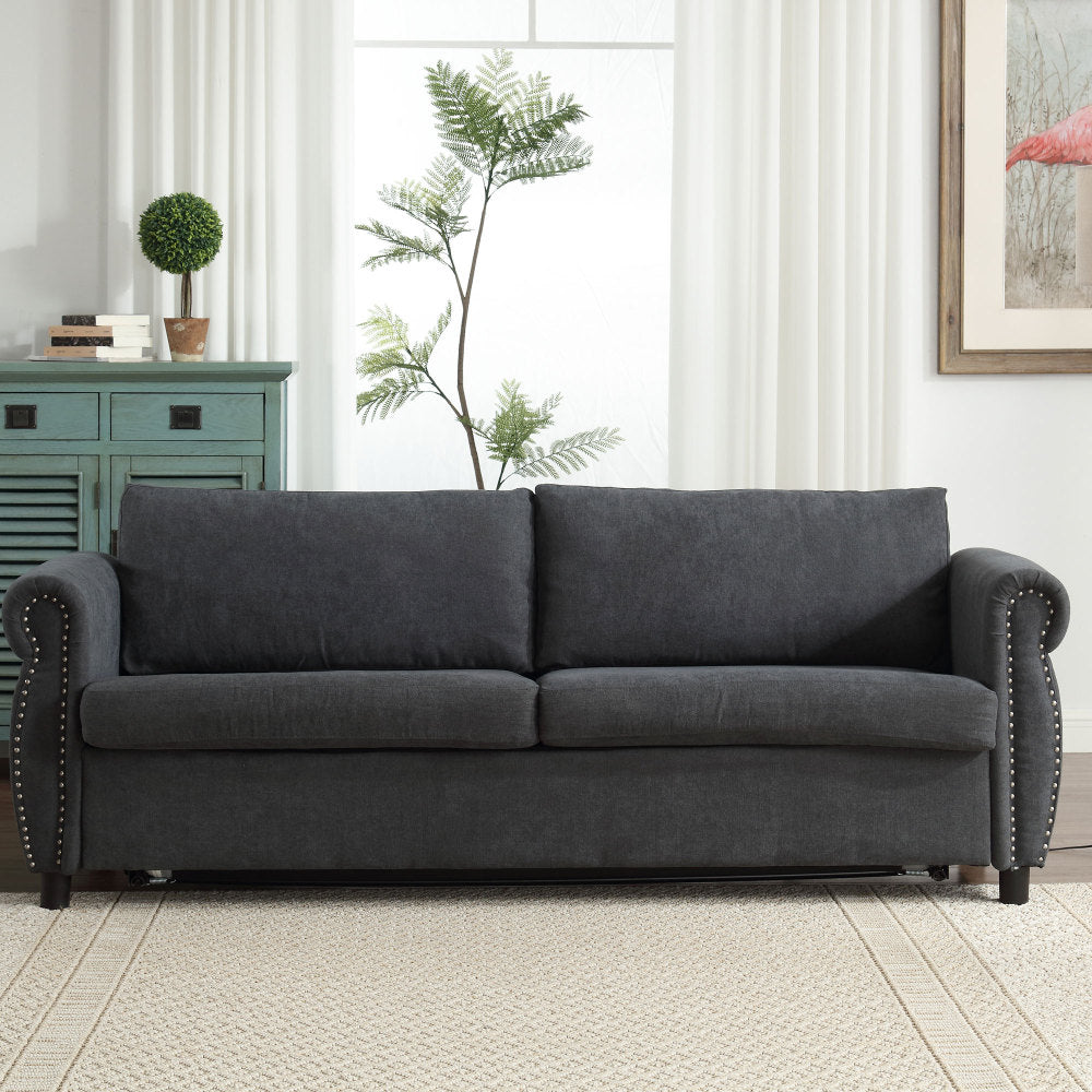 U_Style 80.7'' 2-in-1 Sofa Bed Sleeper with Large Mattress(63''*70.9*3.3 inch), for Living Room Spaces Bedroom