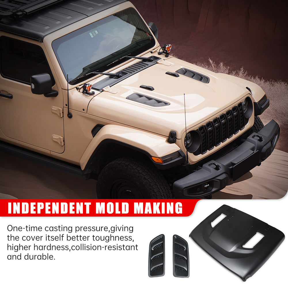 10th Anniversary Engine Hood For Jeep Wrangler JL 2018+ and Jeep Gladiator JT 2018+ ( not fit for JL 392 and JT Mojave )