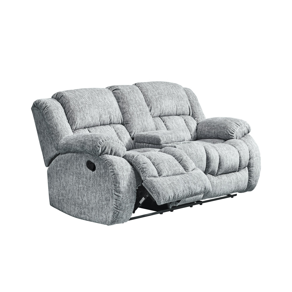 STONIC GREY CONSOLE RECLINING LOVESEAT