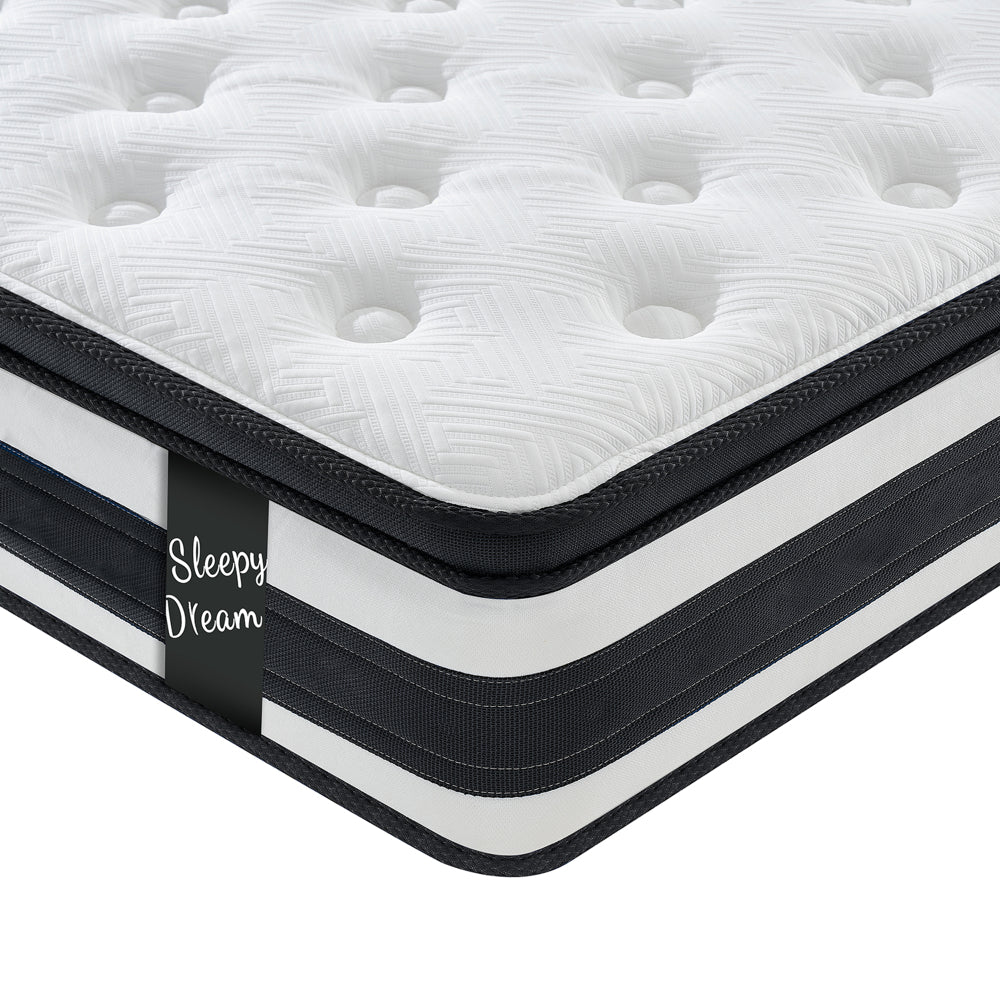 12 Inch QUEEN Size Hybrid Mattress Individual Pocket Spring Oeko-Tex 100 Breathable Memory Foam Knitted Cover CertiPUR-US