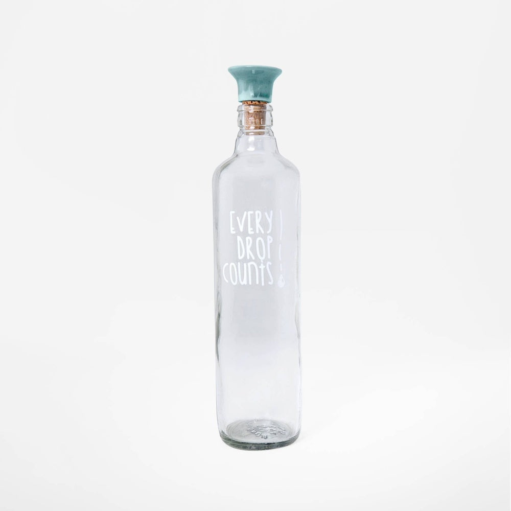 Drop Glass Water Bottle with Ceramic Stopper-750 ML