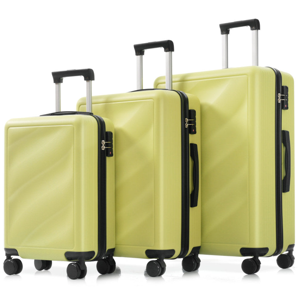 Luggage Set 3 Piece, Lightweight Durable ABS Suitcases with Spinner Wheels and TSA Lock, Carry-on & Checked Travel Luggage (20"/24"/28")