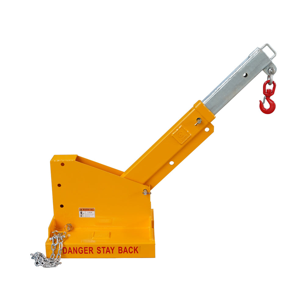 Fork Mounted Telescoping Crane Jib Boom, Forklift Jib Boom Crane,Adjustable Boom 33-80in, Forklift Mobile Crane