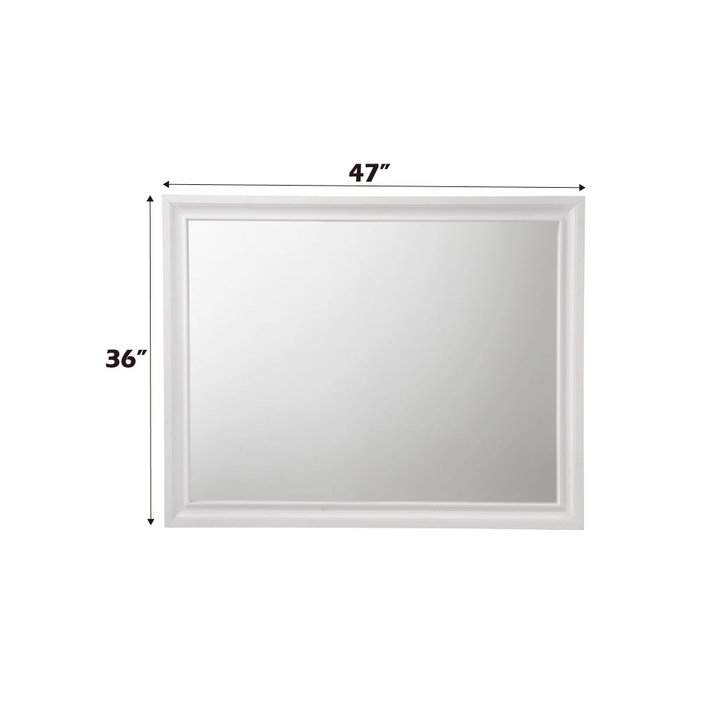 Naima White Finish Mirror