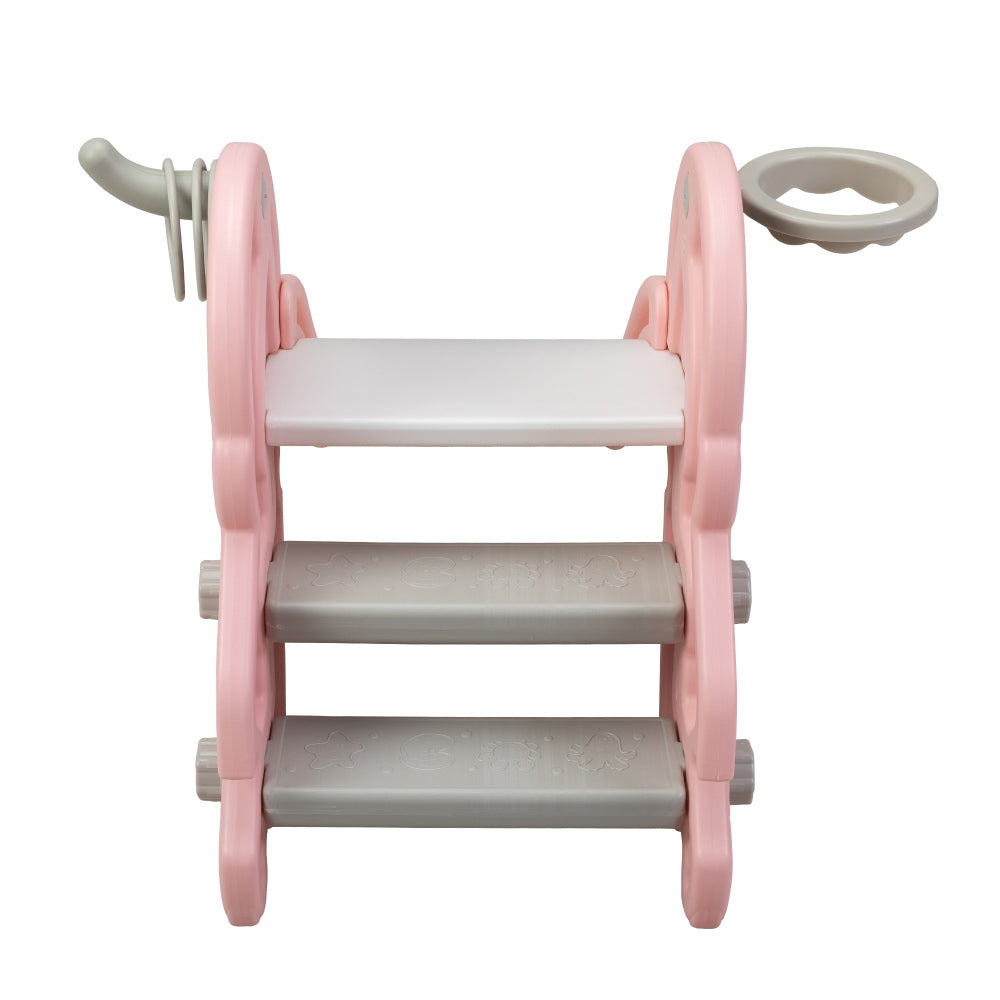 Toddler Slide for Indoor Use,Pink+White