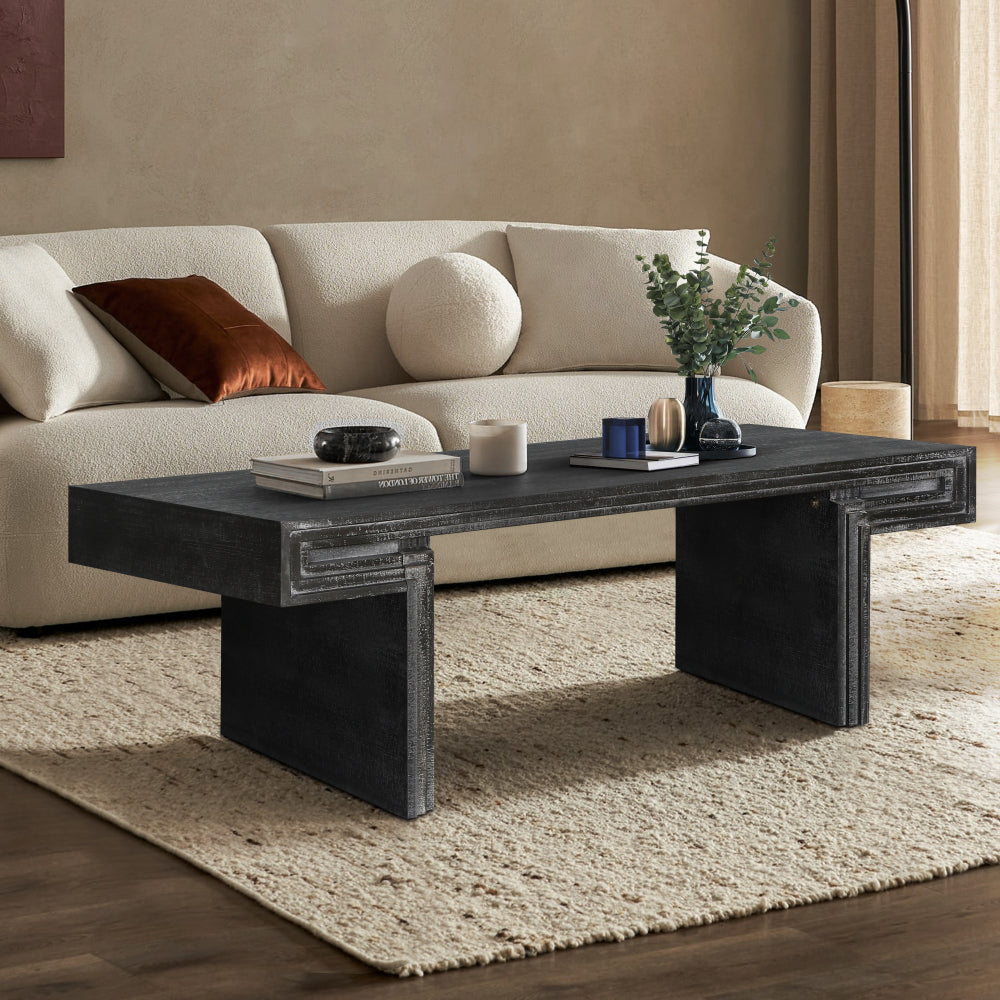 51'' Tapered Tabletop Coffee Table (NATURAL WOOD)