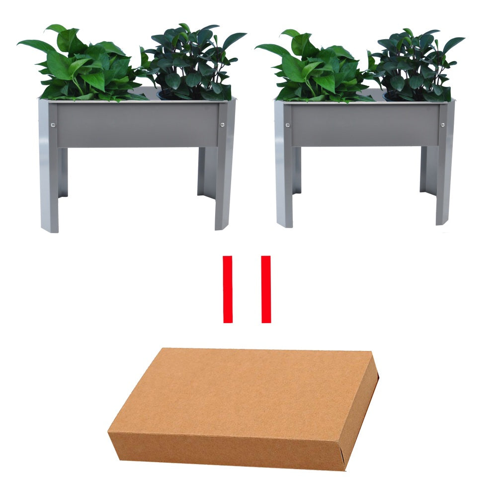 Elevated garden bed metal elevated outdoor flowerpot box suitable for backyard and terrace large flowerpot suitable for vegetable and flower Blue*2
