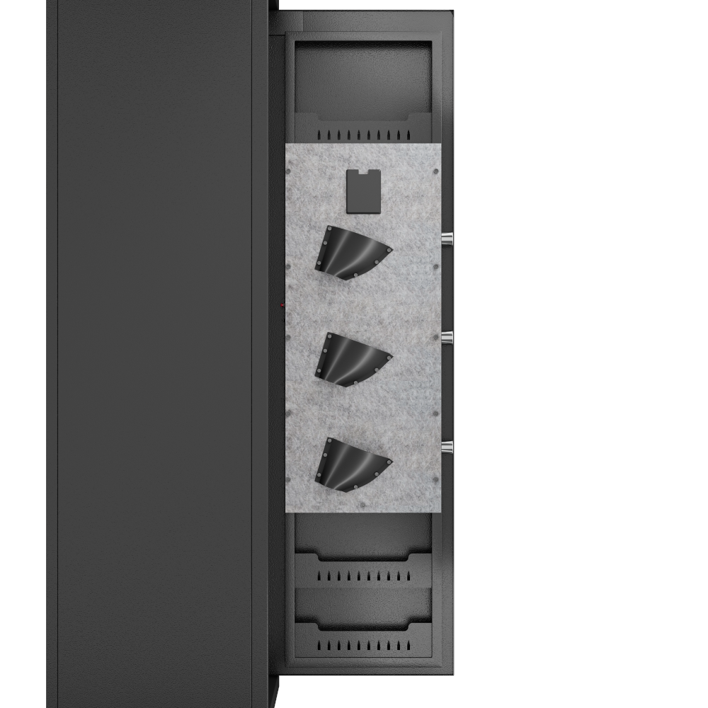 Gun Safes For Home Rifle And Pistols, Fingerprint Electronic Safe With Quick Access, Detachable Partition, No Assembly Required, Black