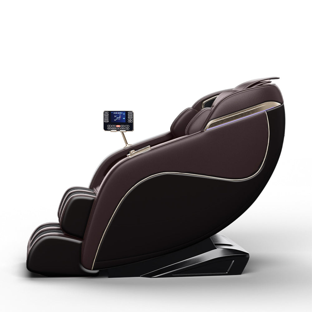 "Luxury Meets Technology! Zero Gravity Massage Chair with SL-Track, Shiatsu, Heated Back & Calves, Foot Rollers, Built-in Speakers & Smart LCD Control – Elevate Your Home or Office Comfort!"