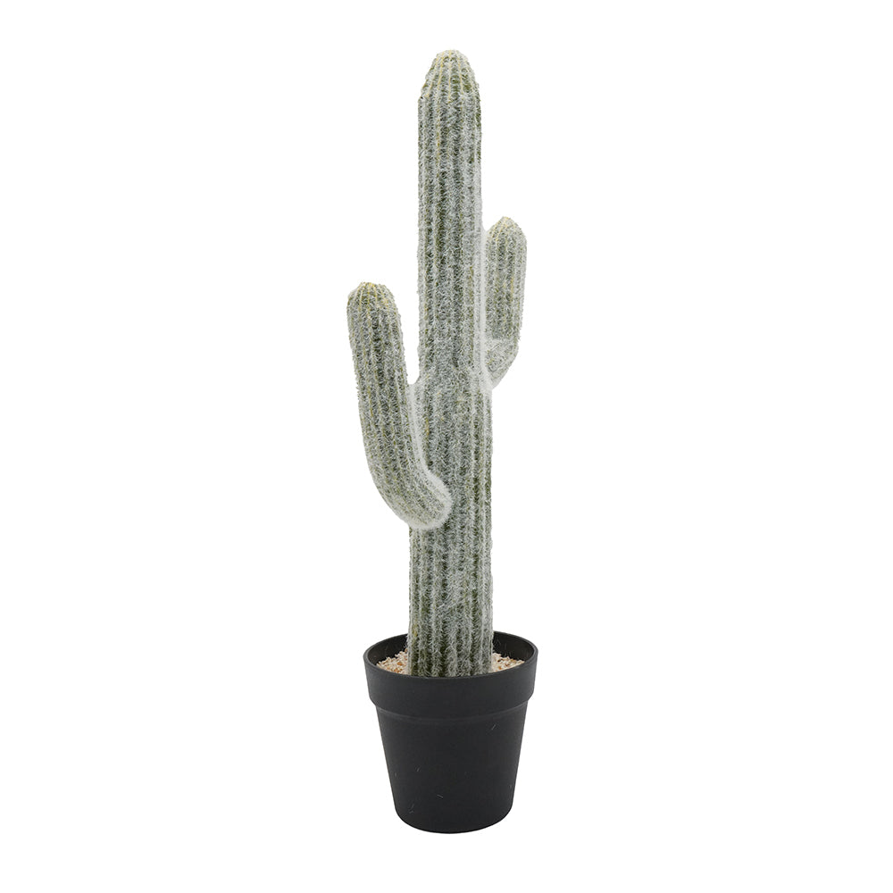 8x5x24.5"H Artificial Saguaro Cactus in Black Pot