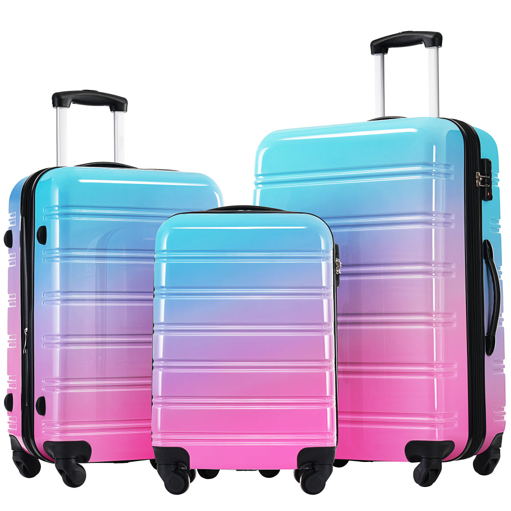 3 Piece Luggage Set Hardside Spinner Suitcase with TSA Lock 20" 24' 28" Available