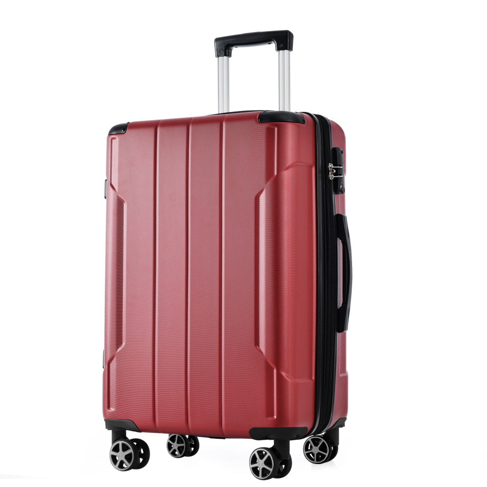 Hardshell Luggage, Lightweight Durable ABS Suitcases with Double Wheels, Expandable 28-inch Checked Luggage 28" (Pink)