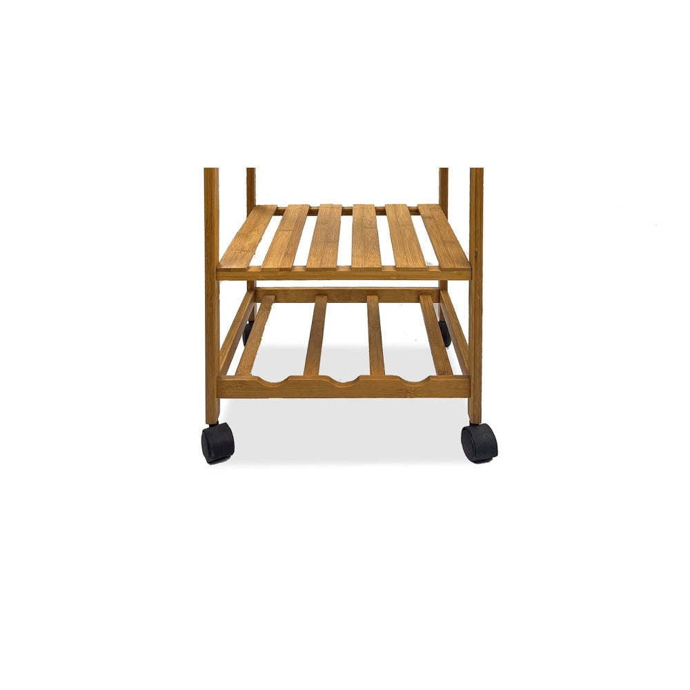 Modern Contemporary Trolley With Three Open Shelves And Storage Drawer