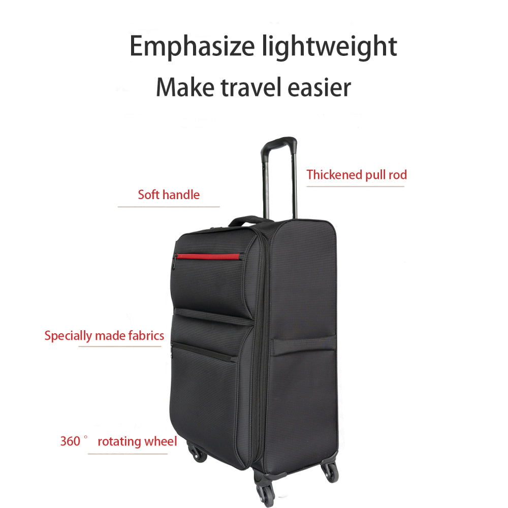 Softside Luggage Expandable 3 Piece Set Suitcase Upright Spinner Softshell Lightweight Luggage Travel Set 20inch 24inch 28inch