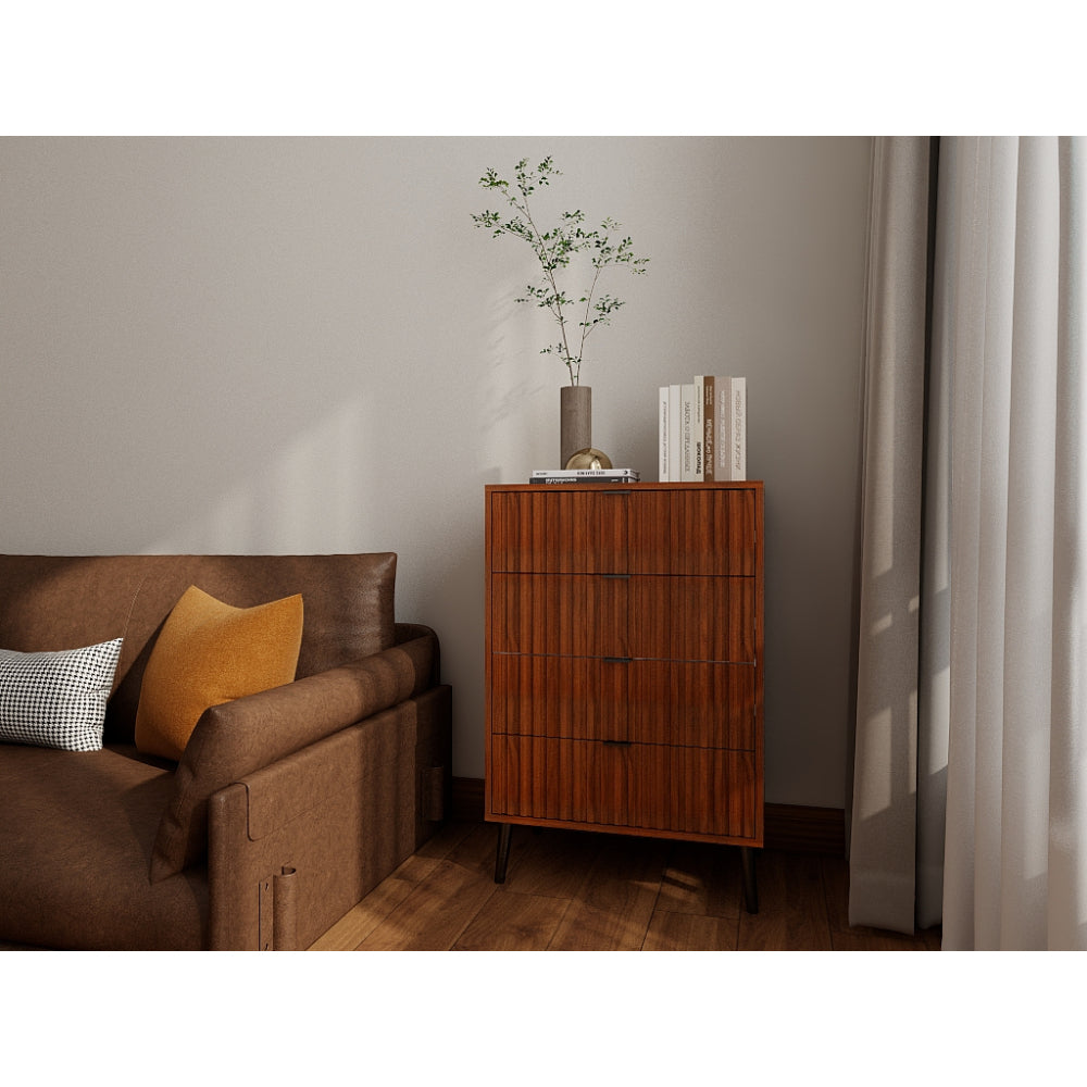Wooden Chest of Drawers - Spacious Storage Organizer for Bedroom or Living Room, Modern Design with Multiple Compartments, Brown