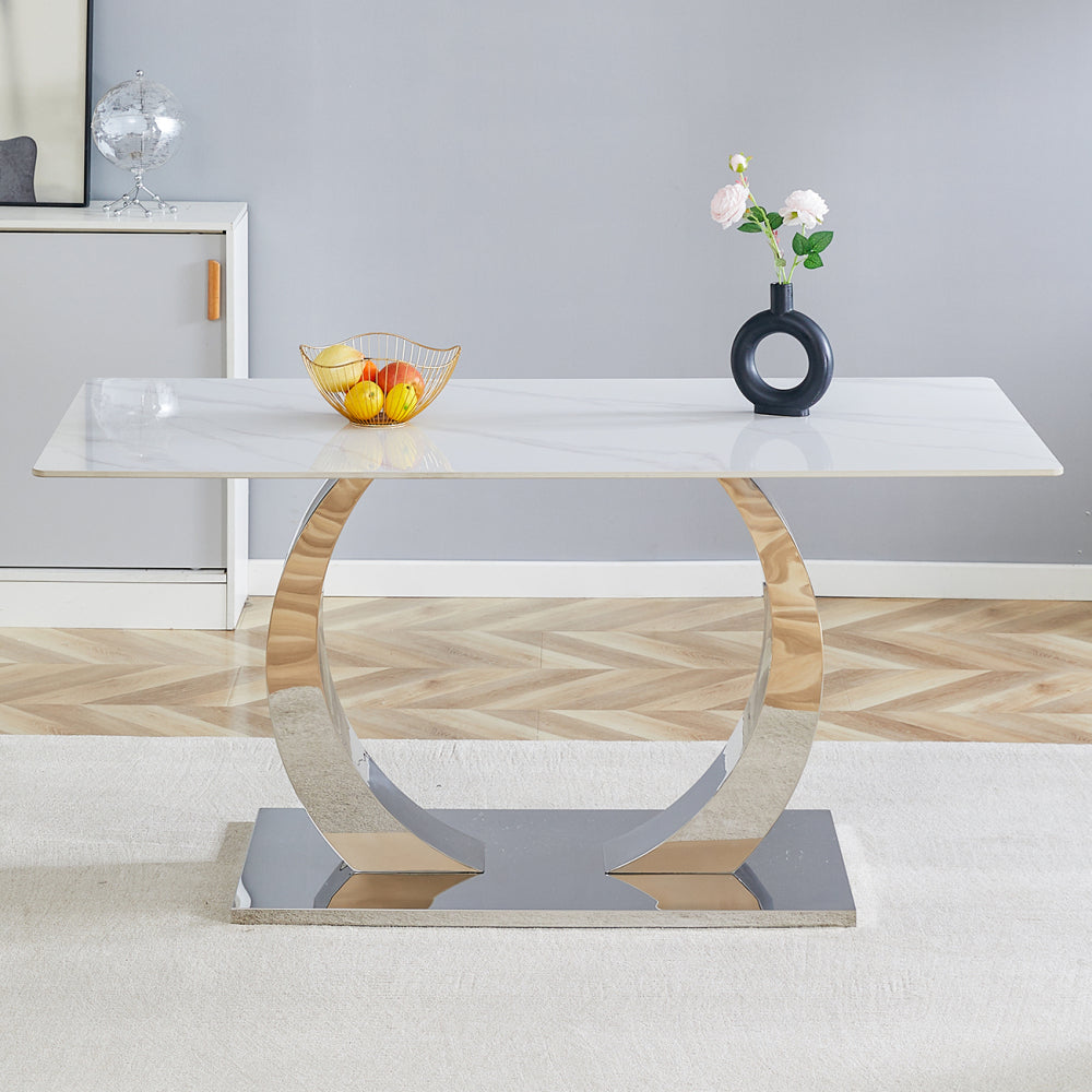 Only Table Legs.Stainless Steel O-Shaped Table Leg - A Strong Choice for Modern Homes.