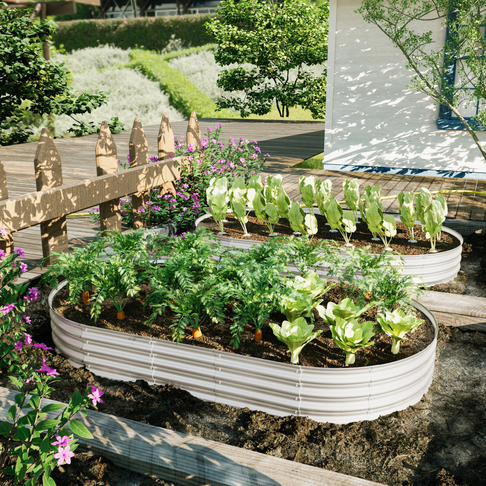 4x2x1ft Raised Garden Bed Kit, Galvanized Planter Raised Garden Beds for Outdoor for Vegetables,Flowers &Herbs, Heavy Duty, Rust-Resistant, Easy Assembly
