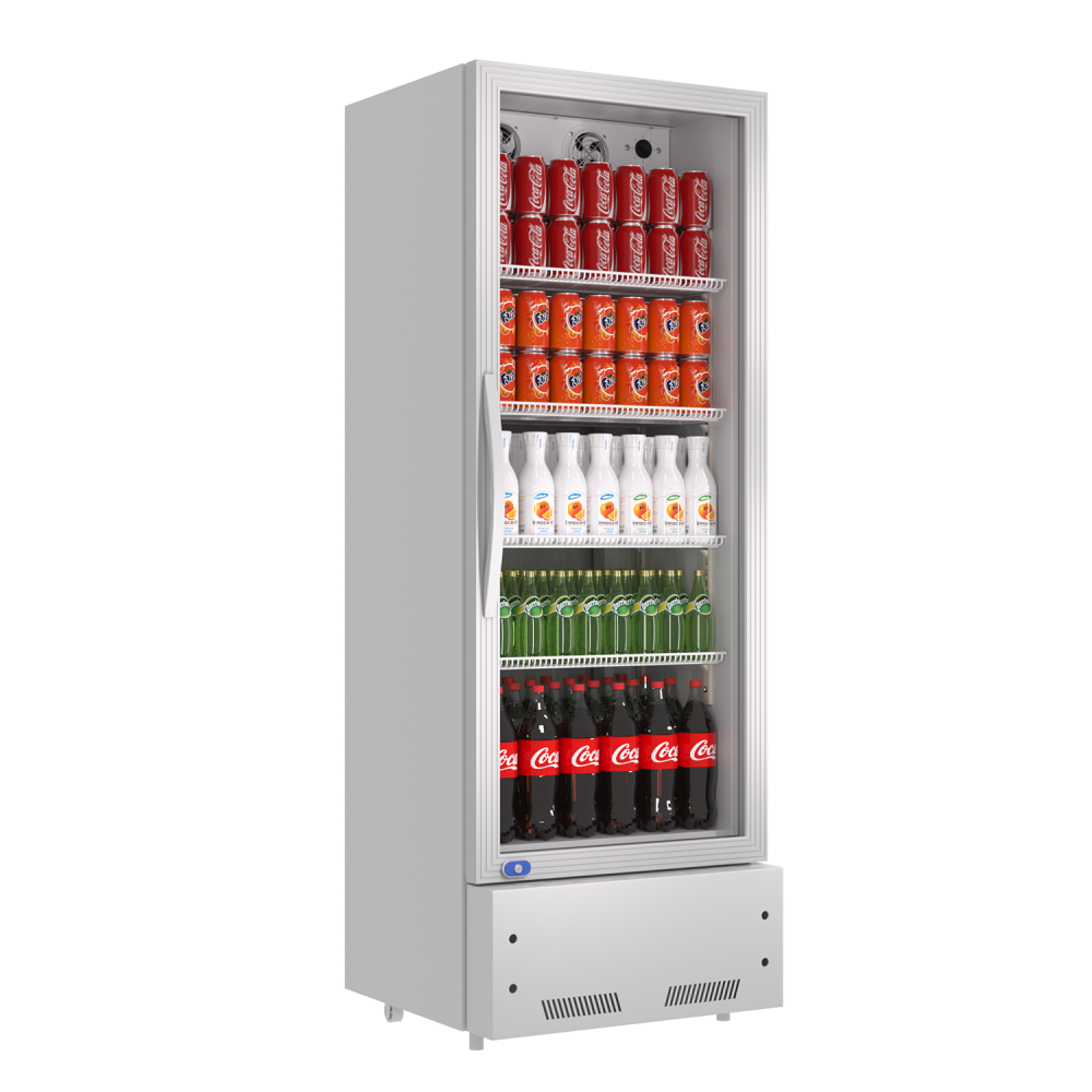 16.5 Cu. Ft Commerical Merchandiser Refrigerator, Reach-in Beverage Cooler with LED Lightning for Shop Restaurant Bar, ETL Approved, Silver