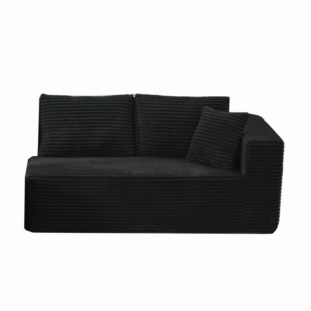 Modular Sectional Couches for Living Room: Left Facing Chaise Longue (Beige)