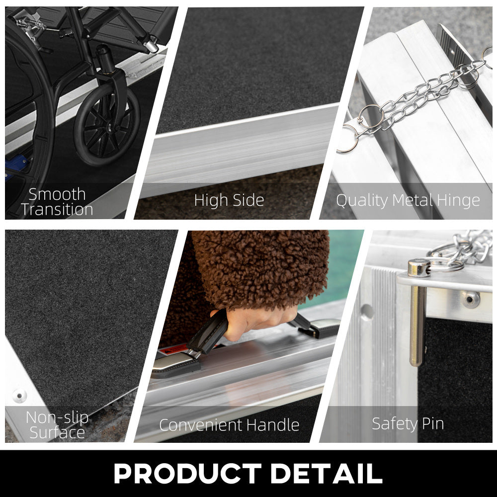 Portable Wheelchair Ramp for Home, Threshold Handicap Ramp