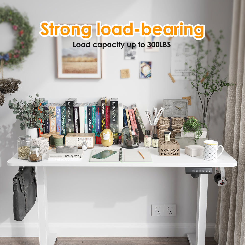 STARY Electric Standing Desk Adjustable Height Sit Stand Home Office Desk with Splice Board