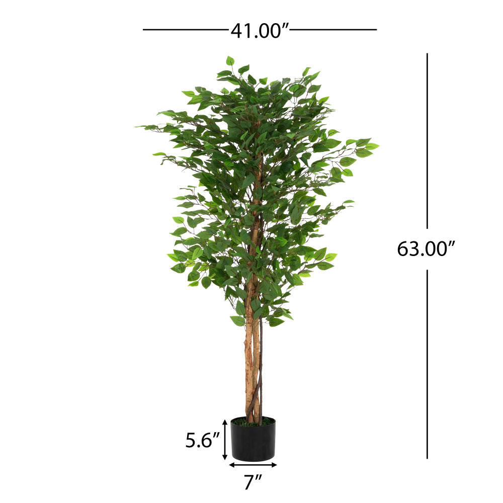 63" Artificial Ficus Tree With Pot
